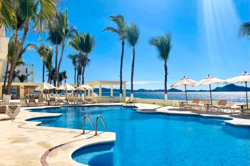 Espectacular Apto A Pie De Playa Con Vista Al Mar Manzanillo Exterior foto